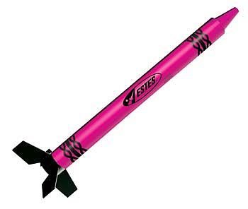 Estes Pulsar Pink Crayon Rocket RTF D-ES1100